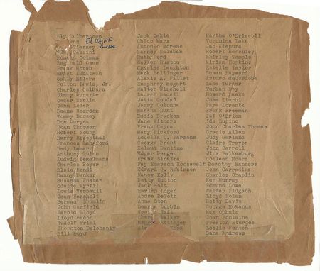 Lot #904 1940s Hollywood: Hollywood's biggest stars—over 100 signatures on a lampshade from the Players Club - Image 7