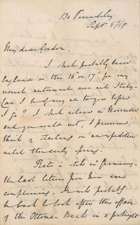 Lot #487 Austen Henry Layard Handwritten Letter Signed - Image 1