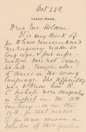 Lot #116 Edith Wharton Handwritten Letter Signed - Image 1