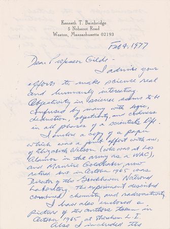 Lot #371 Kenneth T. Bainbridge: 