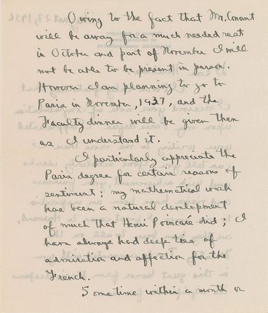 Lot #372 George David Birkhoff: 