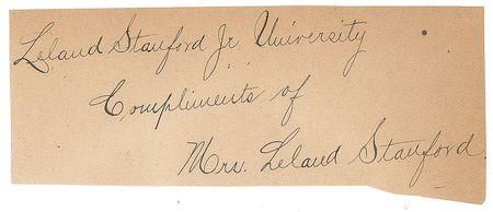 Lot #506 Leland Stanford Signature - Image 1