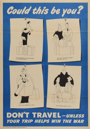 Lot #560 World War II Posters: Don?t Travel Posters - Image 1
