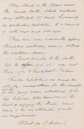 Lot #49 Oliver Wendell Holmes, Sr: Decrying a Boston bathhouse's 