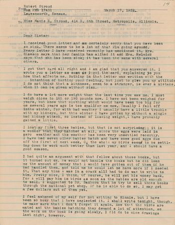 Lot #507 Robert Stroud Typed Letter Signed - Image 1