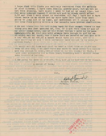 Lot #507 Robert Stroud Typed Letter Signed - Image 2