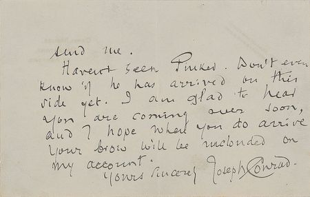 Lot #25 Joseph Conrad Handwritten Letter Signed - Image 2