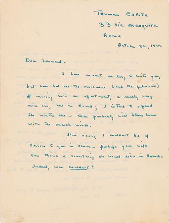 Lot #16 Truman Capote: Capote talks Ike and
