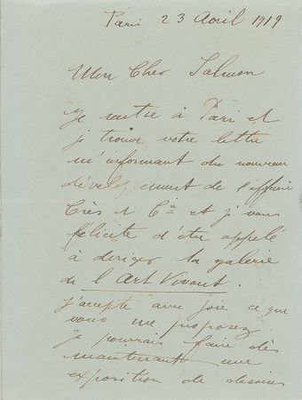 Lot #689 Raoul Dufy: A letter on ?l?Art Vivant? - Image 1