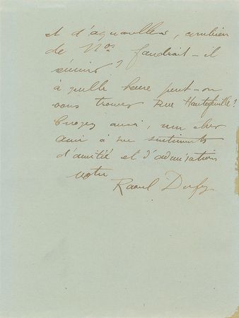 Lot #689 Raoul Dufy: A letter on ?l?Art Vivant? - Image 2