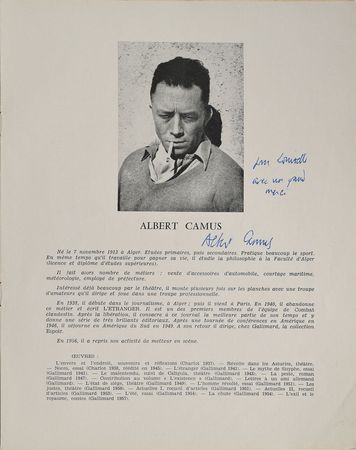 Lot #15 Albert Camus Program