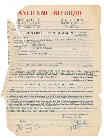 Lot #787 Edith Piaf Signed Document - Image 2