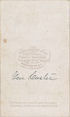 Lot #526 George A. Custer Carte-De-Visite - Image 2