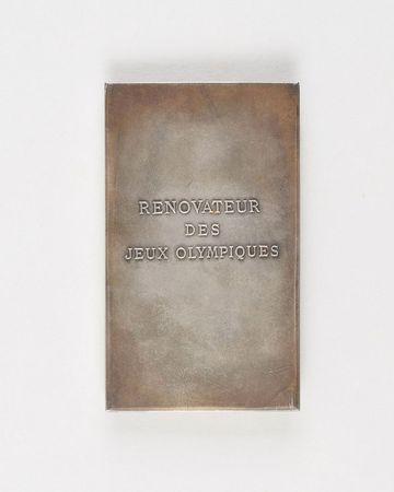 Lot #9562 Pierre de Coubertin Silver Plaque - Image 2