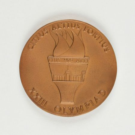 Lot #9612  Los Angeles 1984 Summer Olympics Bronze Participation Medal - Image 2