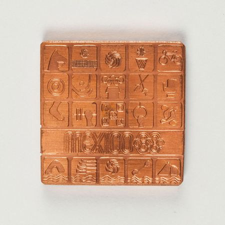 Lot #904  Mexico City 1968 Summer Olympics Copper Participation Medal - Image 1