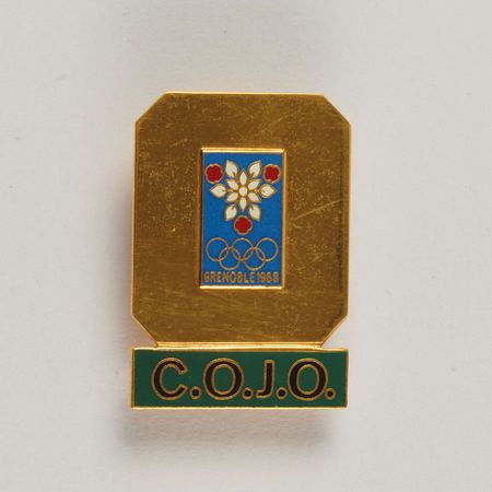 Lot #9587  Grenoble 1968 Winter Olympics Committee Badge - Image 1