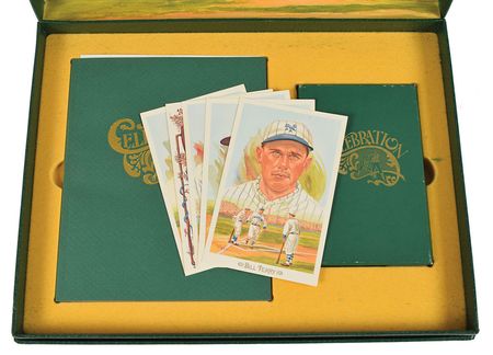 Lot #9320  Perez-Steele Signed 1989 Baseball Hall of Fame Art Postcard Set - Image 7