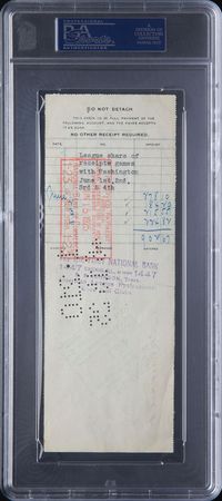 Lot #9326 Jacob Ruppert and Ed Barrow Signed Check - Image 2