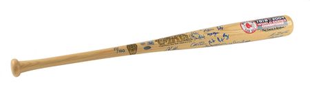 Lot #9243  Boston Red Sox 2004 Team-Signed Baseball Bat - Image 1