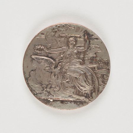Lot #9523  Athens 1906 Summer Olympics Silver Participation Medal - Image 1