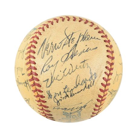 Lot #9318 Satchel Paige and Marty Marion Signed Baseballs - Image 4