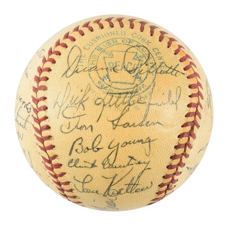 Lot #9318 Satchel Paige and Marty Marion Signed Baseballs - Image 13