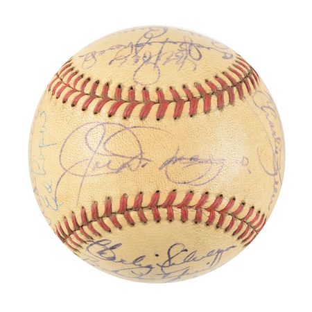 Lot #9300  NY Yankees 1940-50s Collection of (4) Team Signed Baseballs - Image 11