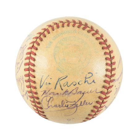 Lot #9300  NY Yankees 1940-50s Collection of (4) Team Signed Baseballs - Image 13