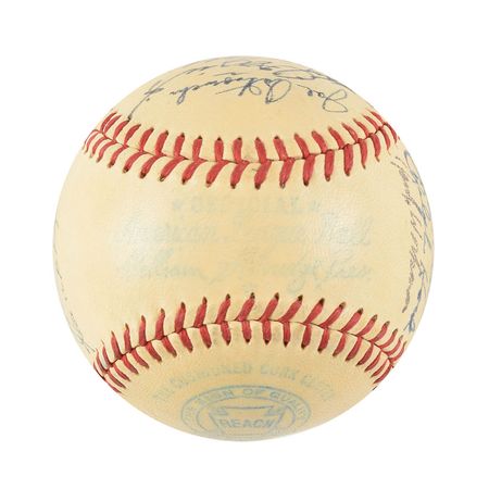 Lot #9300  NY Yankees 1940-50s Collection of (4) Team Signed Baseballs - Image 21
