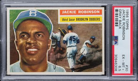 Lot #9125  1956 Topps #30 Jackie Robinson PSA EX-MT+ 6.5 - Image 1