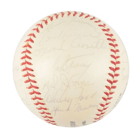 Lot #9307  NY Yankees 1964 Signed Baseball - Image 2