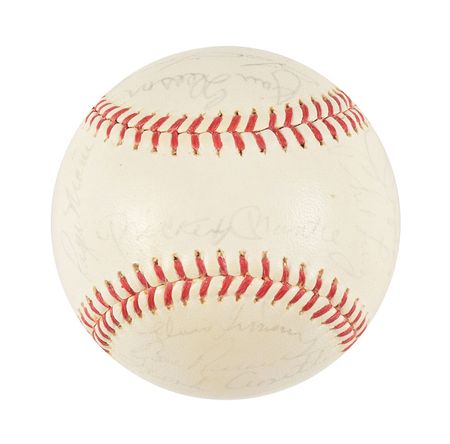 Lot #9307  NY Yankees 1964 Signed Baseball - Image 5
