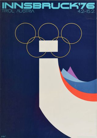 Lot #8087  Innsbruck 1976 Winter Olympics Poster