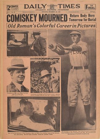 Lot #9384  1931 Chicago Daily Times: Charles Comiskey Death - Image 2