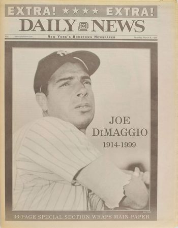 Lot #9404  1990s New York Newspapers: Mickey Mantle and Joe DiMaggio Deaths - Image 4