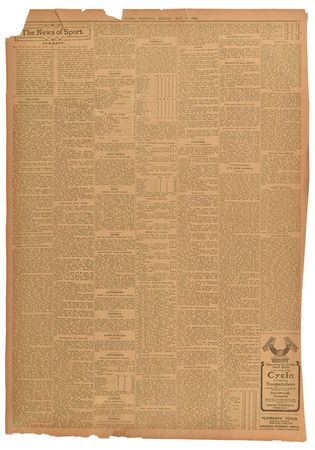 Lot #9375  1904 Toronto Globe: Cy Young Perfect Game - FirstPerfect Game of the 20th Century - Image 1