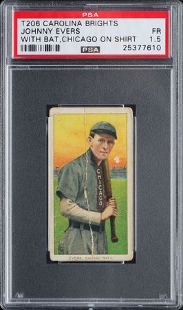 Lot #9036  T206 Carolina Brights Johnny Evers PSA FR 1.5 - Image 1