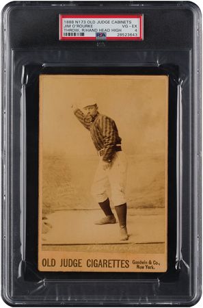Lot #9014  1888 N173 Old Judge Cabinets Jim O'Rourke PSA VG-EX 4 - Image 1