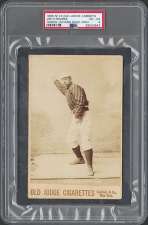 Lot #9014  1888 N173 Old Judge Cabinets Jim O'Rourke PSA VG-EX 4 - Image 2