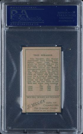 Lot #9033  T205 Gold Border Tris Speaker PSA EX+ 5.5 - Image 2