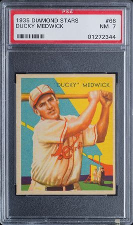 Lot #9108  1935 Diamond Stars #66 Ducky Medwick PSA NM 7 - Image 1