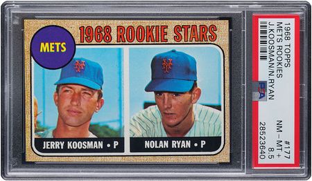 Lot #9153  1968 Topps #177 Nolan Ryan and Jerry Koosman PSA NM-MT+ 8.5 - Image 1
