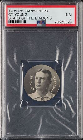 Lot #9021  1909 Colgan's Chips Cy Young PSA NM 7 - Image 1