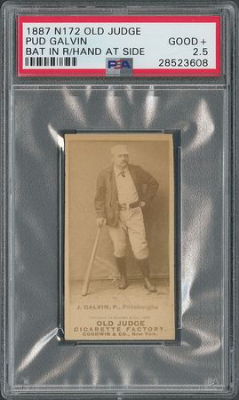 Lot #9006  1887 N172 Old Judge Pud Galvin 'Bat in Right Hand at Side' PSA GOOD+ 2.5 - Image 4