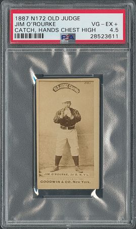 Lot #9003  1887 N172 Old Judge Jim O'Rourke PSA VG-EX+ 4.5 - Image 4