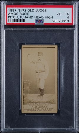 Lot #9001  1887 N172 Old Judge Amos Rusie PSA VG-EX 4 - Image 1