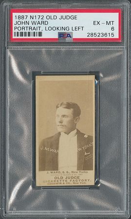 Lot #9004  1887 N172 Old Judge John Ward PSA EX-MT 6 - Image 4