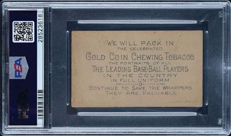 Lot #9011  1887 N284 Gold Coin Ned Hanlon PSA EX 5 - Image 2
