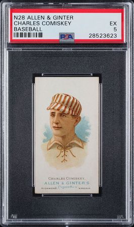 Lot #9015  N28 Allen & Ginter Charles Comiskey PSA EX 5 - Image 1